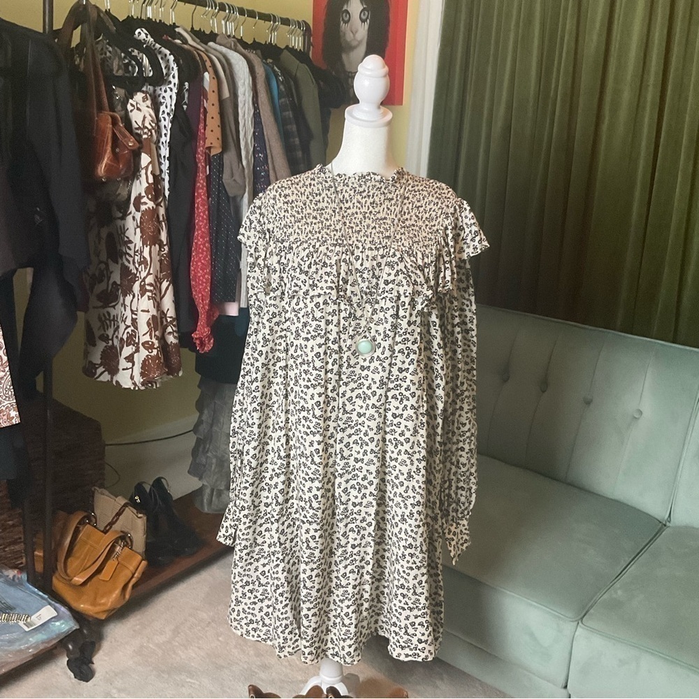 Scotch And Soda Smocked Frilled Mini Dress NWT - Picture 8 of 12